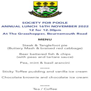 Society For Poole Annual Lunch @ Grasshopper | England | United Kingdom