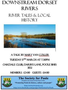 Downstream Dorset Rivers – River Tales & Local History – Mary van Coller Talk on 17/03/2026 @ Oakdale Club | England | United Kingdom
